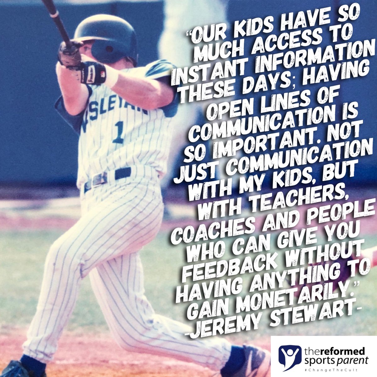 ReformedSptProj's tweet photo. 💥 #Quote from my interview with #NCAA #AllAmerican #HallOfFame #TeamCaptain of the 1999 #D3 #Baseball #NationalChampion #BattlingBishops of #NCWesleyanCollege
👉#JeremyStewart⚾️ @JeremyStewart15 
#TheReformedSportsParent
#ChangeTheCult
🏊‍♂️🏈🏀🤼‍♀️🥍🏒🏌🏾‍♂️🥎⚾️ https://t.co/lumGtutfH7
