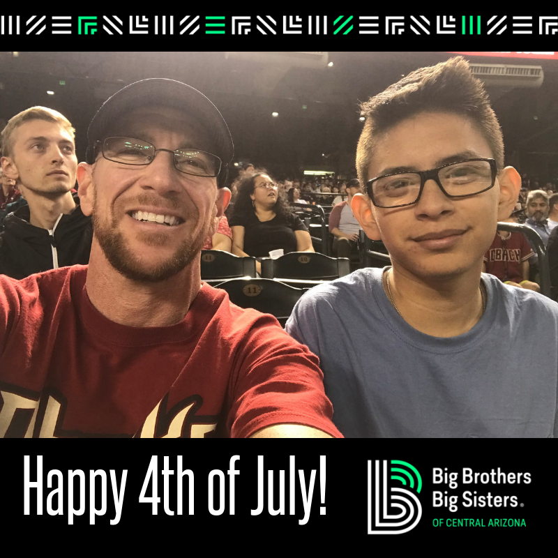 bbbsaz's tweet photo. Happy 4th of July from Big Brothers Big Sisters! May you enjoy a safe and happy holiday. #bbbsaz #BiggerTogether https://t.co/Um35ro95BY