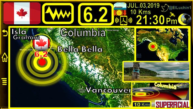 elluchin1's tweet photo. π¨π¦Anocheπβ‘#Sismo 6.2 β±21:30 Pm H/π¨π¦
πΆ#BellaBella a 196 Kms al SurOeste
3 de Julio
Profundidad π°10 Kms SUPERFICIAL
#GrahamIsland
#ColumbiaBritanica
#Canadaπ¨π¦ #Quake
#WeednesdayNight #Shake
#Earthquake #FelizJueves https://t.co/yu4CrQi8ZC
