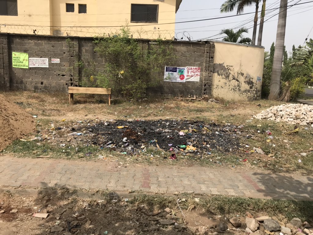 KogunanRingim's tweet photo. So this “vacant” plot served as a refuse dump and criminal hub for over 14 years beside my house in Gwarinpa. Countless letters to FHA to do something about it were never even replied and it only became worse and a threat to my family’s safety.... https://t.co/8XMZaL2lEd