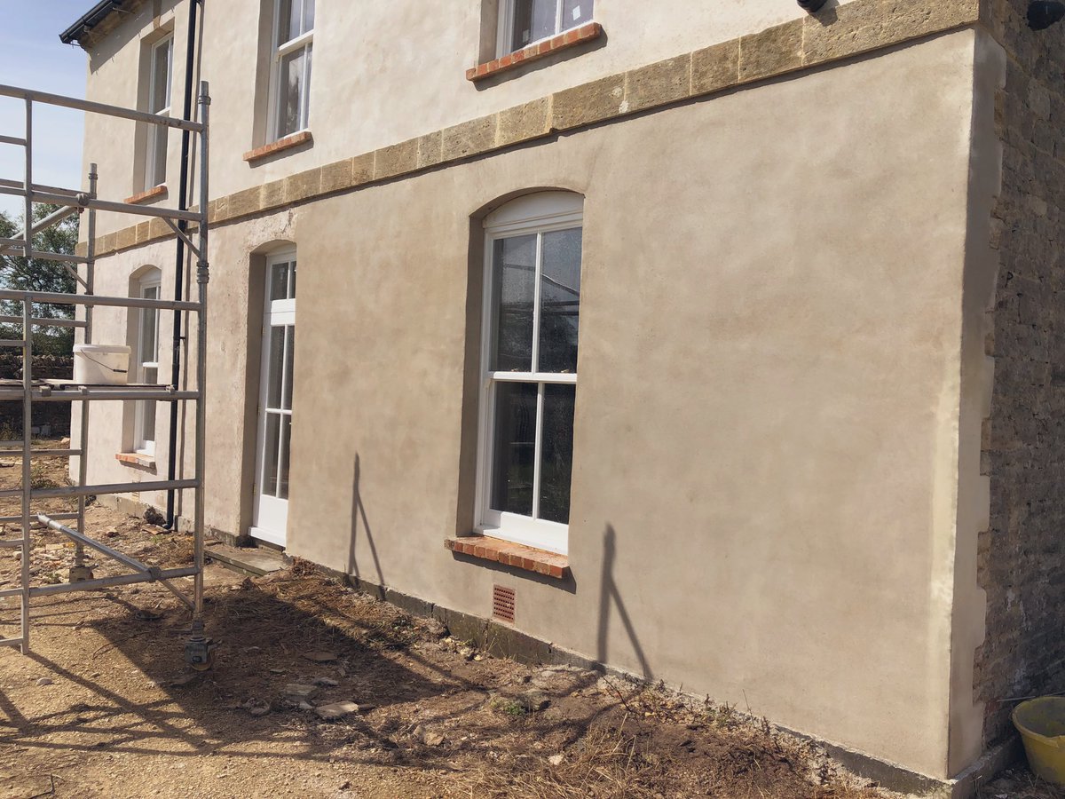 jmconservation's tweet photo. Lime rendering work on listed farmhouse. #derbyshire #lime #conservation. https://t.co/609ZvHUVwC