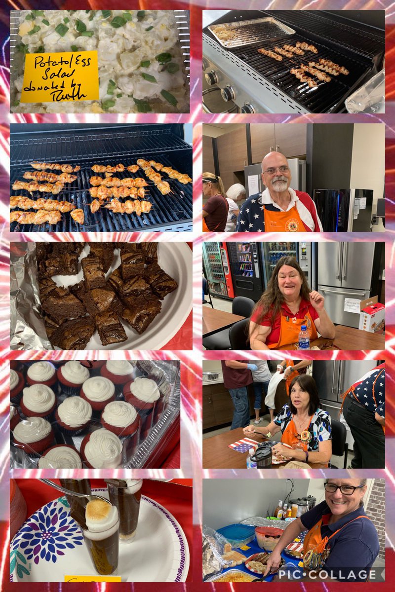 supat213's tweet photo. #6934 Celebrating the 4th with an Awesome Pot Luck luncheon. So much food to share with our working family. #BlessedAndGrateful #brats #pretzelsticksandcheese #chickenkabobs #saladsfordays @PennyPaladino @Chris_J_Mangino @taracookthdasm @DWM1979 @Michelel1995 https://t.co/t1ZRWS1sNV