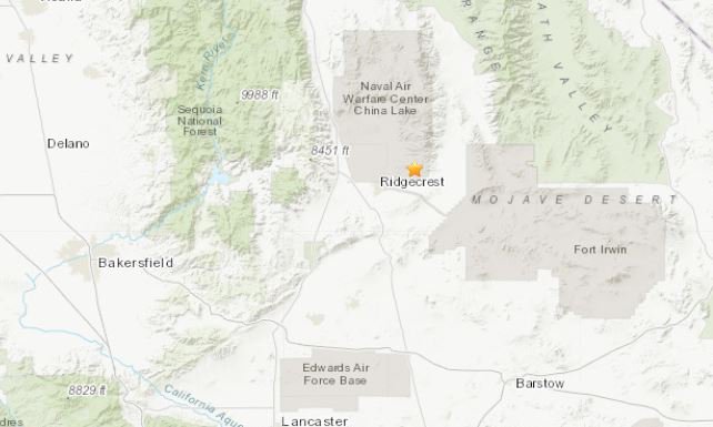 #BREAKING: 6.6 magnitude earthquake strikes near Ridgecrest in Kern County. cbsloc.al/2J4dpDW