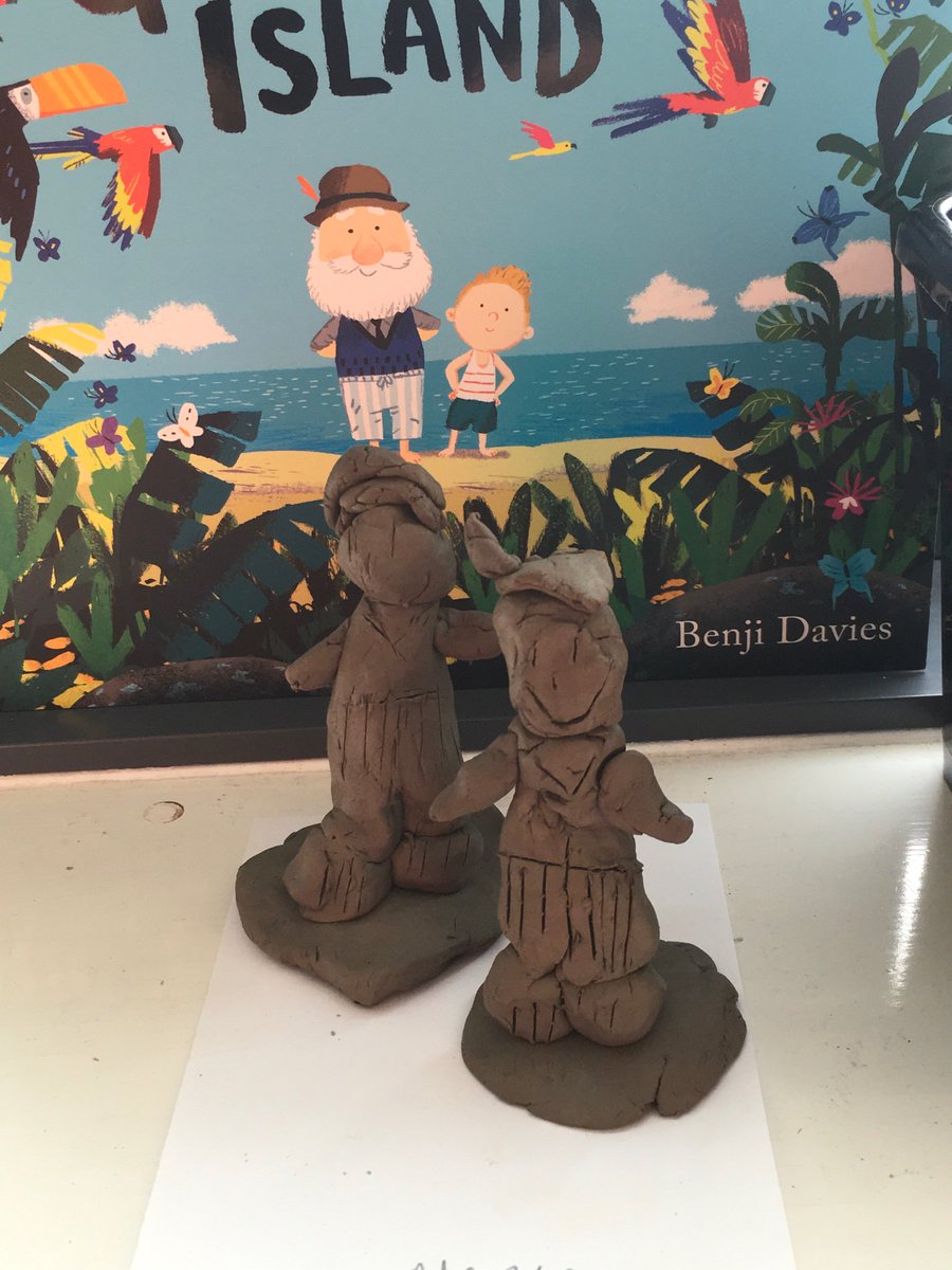 NCPSY2's tweet photo. The main characters from Grandad’s Island made by Spain class today. 🏝👴🏼👦🏼☀️🌊 https://t.co/iR13QNIzr4