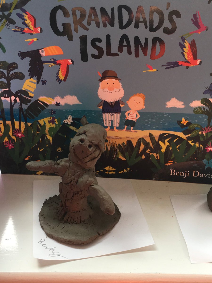 NCPSY2's tweet photo. The main characters from Grandad’s Island made by Spain class today. 🏝👴🏼👦🏼☀️🌊 https://t.co/iR13QNIzr4