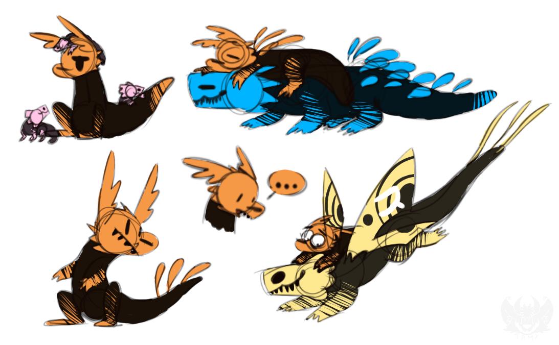TamyMew's tweet photo. some doodles 
#rainworld #rainworldgame #slugcatlife https://t.co/hrX9MqLT1a