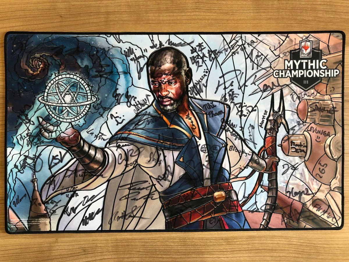 **giveaway time**

Up for grabs is the #MythicChampionshipIII playmat with signatures from all the players!

To enter:
- Retweet this
- Follow me on social media - here on Twitter, on Twitch.tv/MartinJuza, on youtube.com/c/martinjuzamtg and on instagram.com/juzamtg

Good luck :)