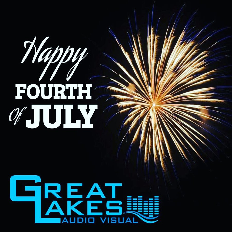GreatLakesAV's tweet photo. Happy 4th of July from all your friends at Great Lakes Audio Visual! #4thofJuly #IndependenceDay #greatlakesav #glav https://t.co/oym04nMANQ