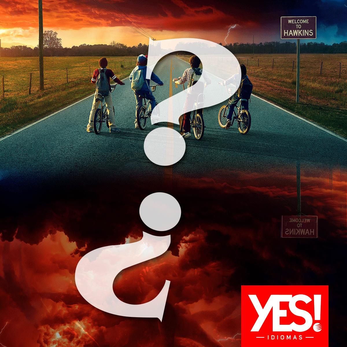 CanalYES's tweet photo. Será que a interrogação está no mundo invertido? 🤔Os pontos invertidos na língua espanhola foram adotados por volta de 1750 e a sua maior função é ajudar o leitor a dar a entonação correta à oração #strangerthings https://t.co/jyKP771gXZ