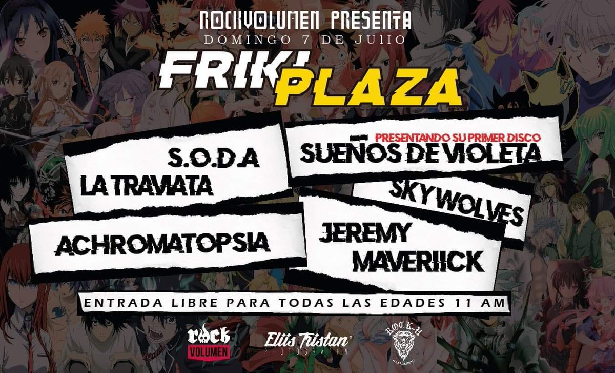 Maveriick7's tweet photo. Domingo 7 a partir de las 11 am!!! 🤘🏻 Los andamos viendo!

#RockVolumen #EliisTristan https://t.co/nZ9OggEc1v