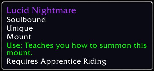 Check out this item I just got!  Took forever!!! [Lucid Nightmare] #Warcraft