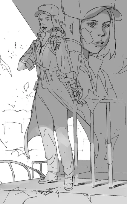 did a drawing of @y_naf 's OC not so long ago 