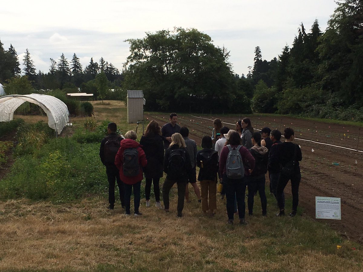 ThinkEatGreen's tweet photo. Starting Summer Institute 2019 Day 2 off with a tour @ubcfarm #TEGS2019 https://t.co/FKmMf3IMUN