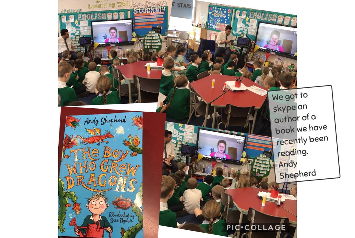 Davyhulme Primary (@davyhulmeps) on Twitter photo Year 2 had a brilliant morning interviewing the fantastic <a href="/andyjshepherd/">Andy Shepherd</a> all about how she gets her ideas, dragons 🐉, top writing tips and more dragons! Year 2 had a brilliant morning interviewing the fantastic <a href="/andyjshepherd/">Andy Shepherd</a> all about how she gets her ideas, dragons 🐉, top writing tips and more dragons!