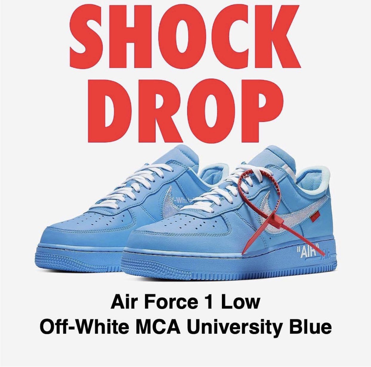 Off white mca shock drop sales