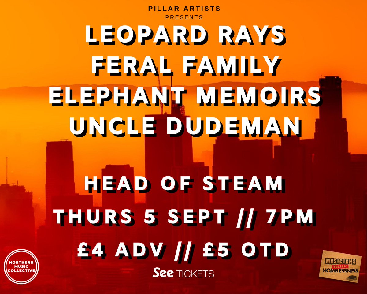 Look out Newcastle, we have some gigs coming your way! 👀

We're kick-starting it all with this phenomenal Alternative-Rock gig featuring four incredible, must-see, bands 🤘

Event: facebook.com/events/4368843…
Tickets: bit.ly/HOS5Sept 🎶