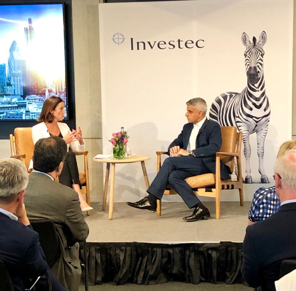 Investec's tweet photo. "Thank you for making London what it is, the city is open to talent, open to trade, business and ideas" - @SadiqKhan joins Investec and @CBItweets at tonight's Summer Reception #WhyLondon https://t.co/8UiiOLCKGl