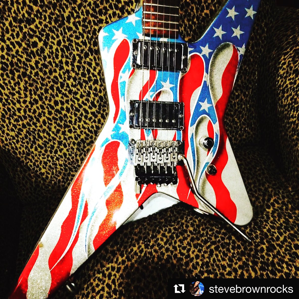 FU_Tone's tweet photo. Perfect https://t.co/34FeWpDwkK Loaded Guitar for #JulyFourth - @STEVEBROWNROCKS @FU_Tone @evhgear #mikelearn #guitar #USA https://t.co/TxDq34NcFm