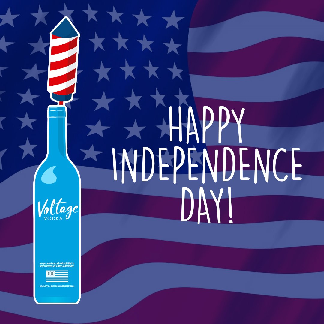 vltgvodka's tweet photo. We wish all of our friends and family a safe and happy Independence Day! #drinkvoltage #vodka #cocktails #cocktail #independenceday #4thofjuly #usa #distilledintheusa #distillery #ohiospirits #cincyspirits #cincinnati https://t.co/nwWiXjBjav