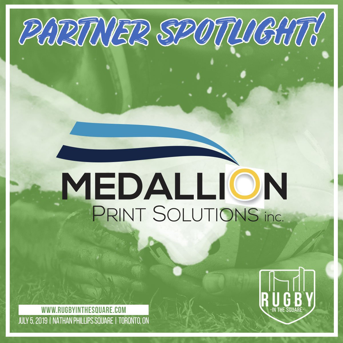 #PartnerSpotlight | Thank you to Medallion Print Solutions for helping us out with all our printing and signage needs! We appreciate your continued support of Rugby in the Square!