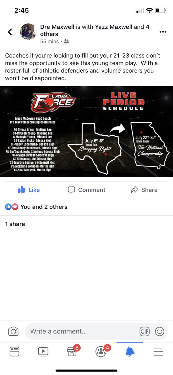 Brucemccowan27's tweet photo. #LadyForce #WaveMakerz @Nevaeh39175081 @aamberrrleee @westtexasbball @Maakaylaa_33 https://t.co/6meDQbqJsD