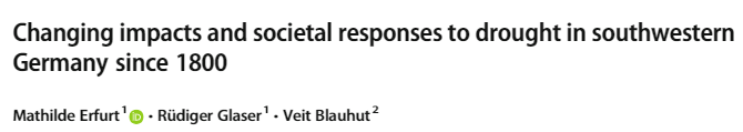 Going back 200 for years...Improving the understanding of changes in drought impacts... the major driver of drought impacts is NOT the hazard itself!  @UHydroFreiburg --> link.springer.com/epdf/10.1007/s…