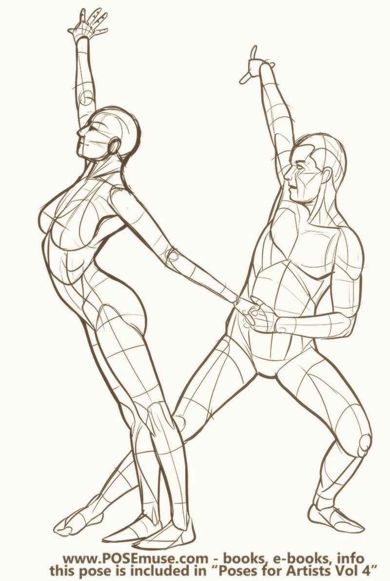 PoseMuse on X: From Poses For Artists Book 4 - Couples Poses. PDF