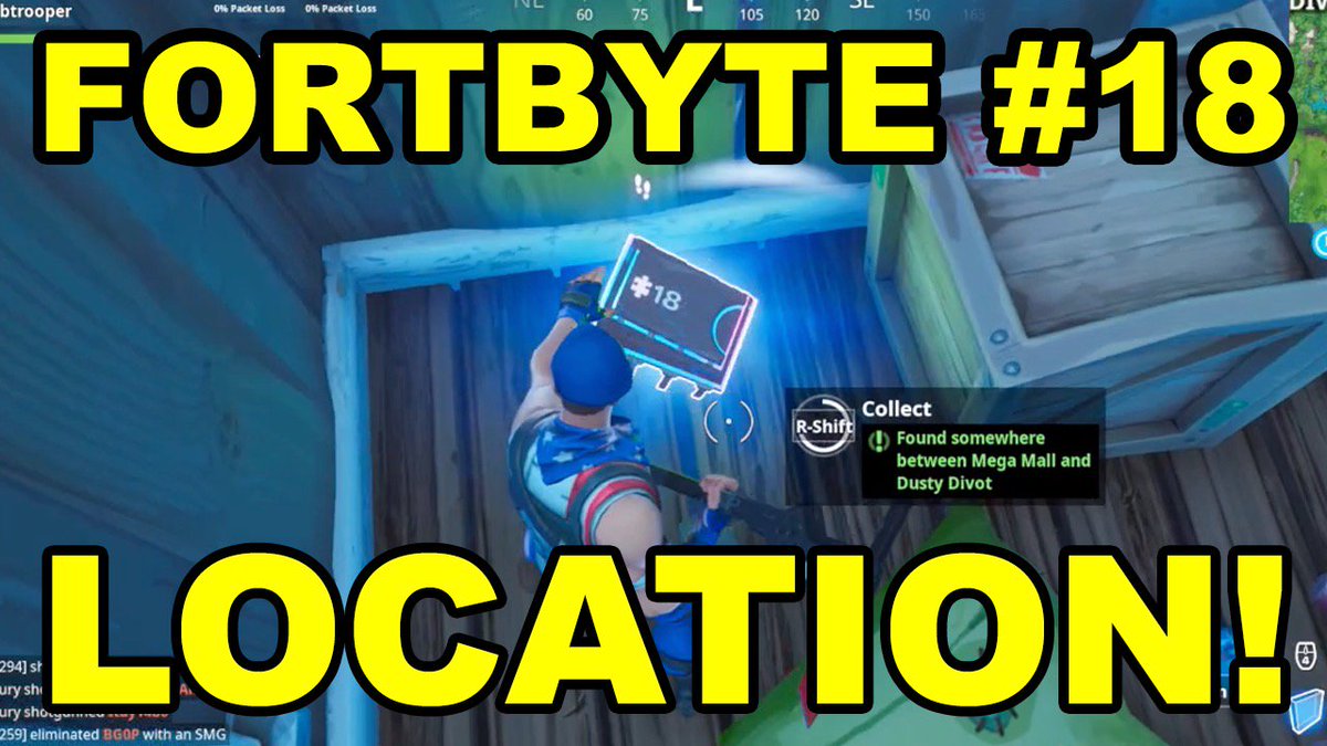 halobombtrooper's tweet photo. FORTBYTE #18 LOCATION! - FOUND SOMEWHERE BETWEEN MEGA MALL AND DUSTY DIVOT https://t.co/fgh89TY3ma #Fortnite #FortniteBattleRoyale #FortniteBR #FortniteGame #FortniteWin #FortnitePC #FortniteClips #FortniteCommunity #FortniteGameplay #FortniteStreamer #Fortbyte18 https://t.co/AyHAlzL6yD
