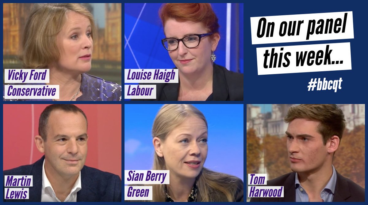 bbcquestiontime's tweet photo. On tonight’s panel we’ve got @vickyford, @LouHaigh, @sianberry, @MartinSLewis and @tomhfh. Join us in Chichester from 10:35pm on @BBCOne and @bbc5live. #bbcqt https://t.co/LVbHopUD4o