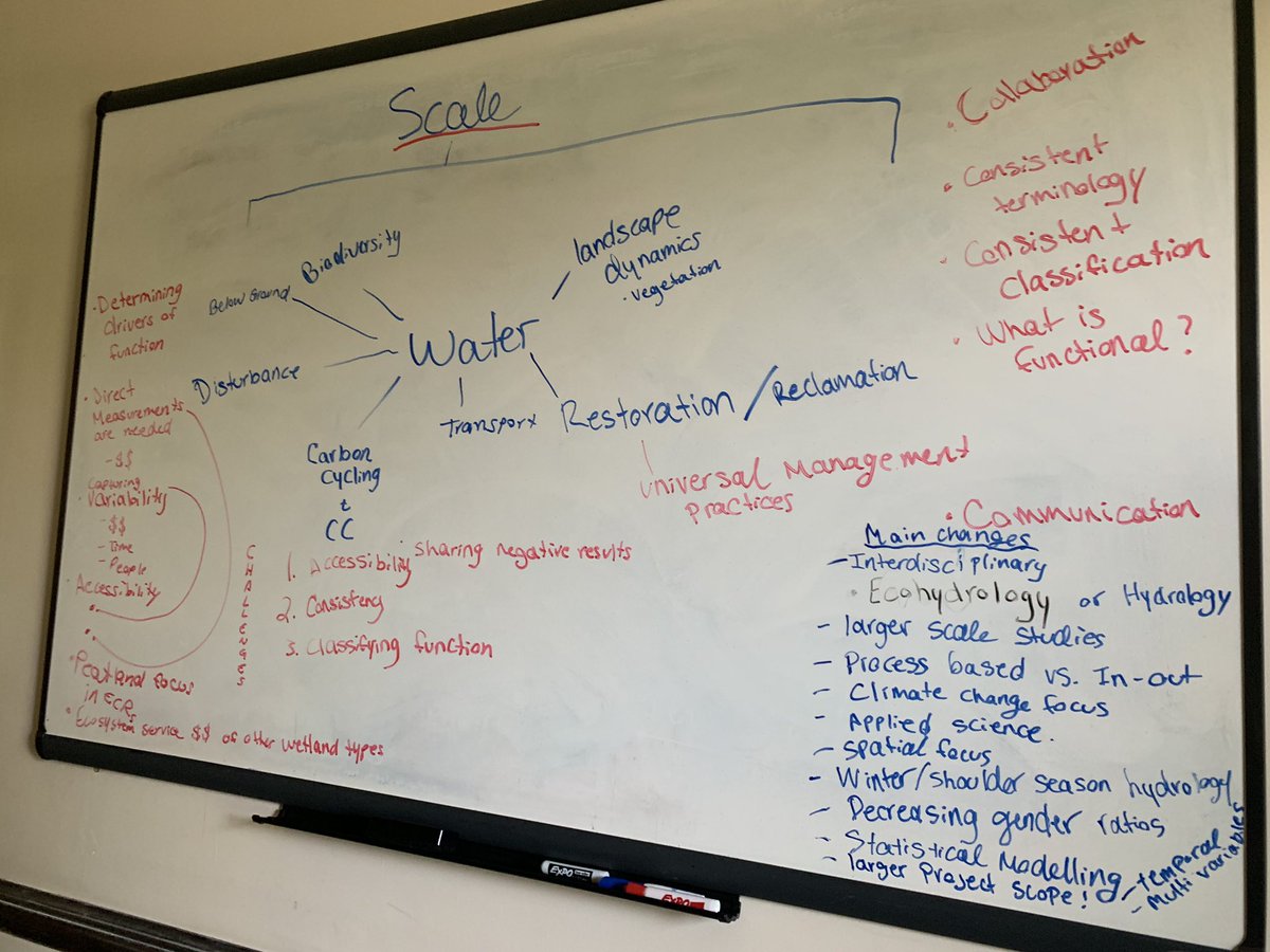 Afternoon well spent with the #wetlands subgroup at #CYHSworkshop2019 - talked about research goals, challenges and the importance of interdisciplinary work, collaboration and communication. Excited for the future of wetlands research!  #ecohydrology #SciComm #ECRchat
