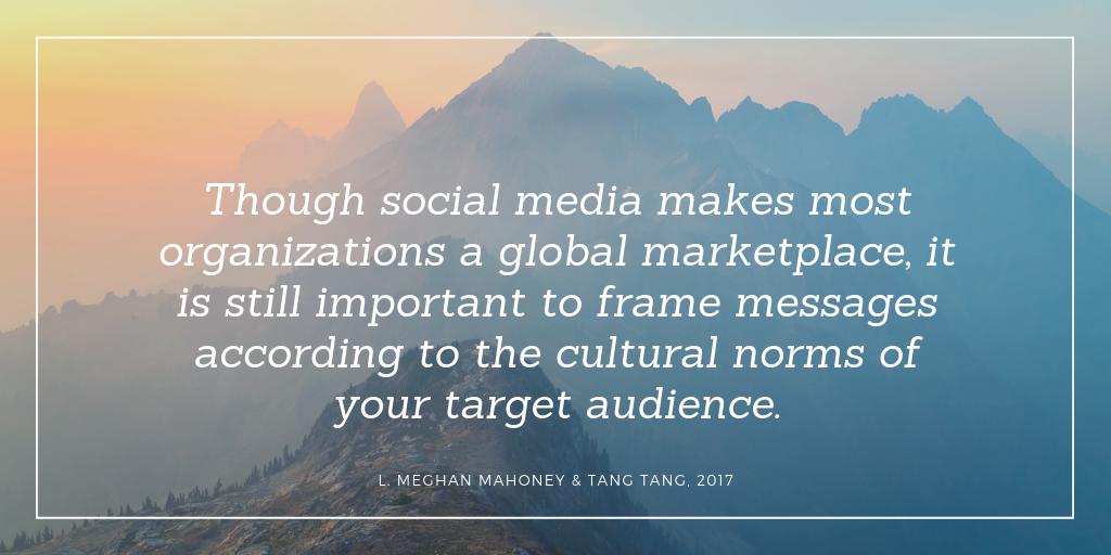 Social media tip: Understand your audience's cultural norms in the global context. #snhusmm #ContentMarketing #MarketingStrategy