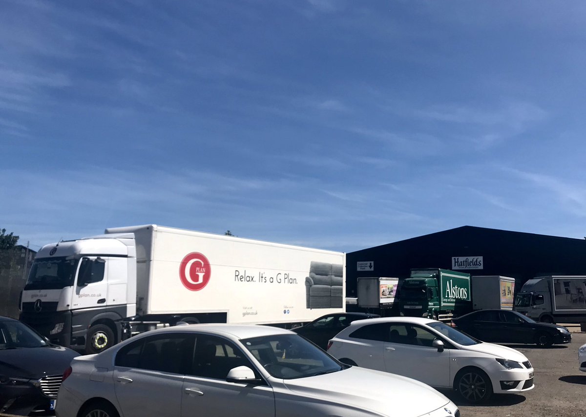 Hatfields_Ltd's tweet photo. It was all go at Hatfields warehouse today with deliveries from some of our favourite British manufacturers, including @GPlanDesign &amp; #Alstons.

#britishdesign #furniture #topbrands #gplan #sofas #deliveries #britishbrands #furnitureindustry #colcheter #hatfields https://t.co/XDanG5Thoz