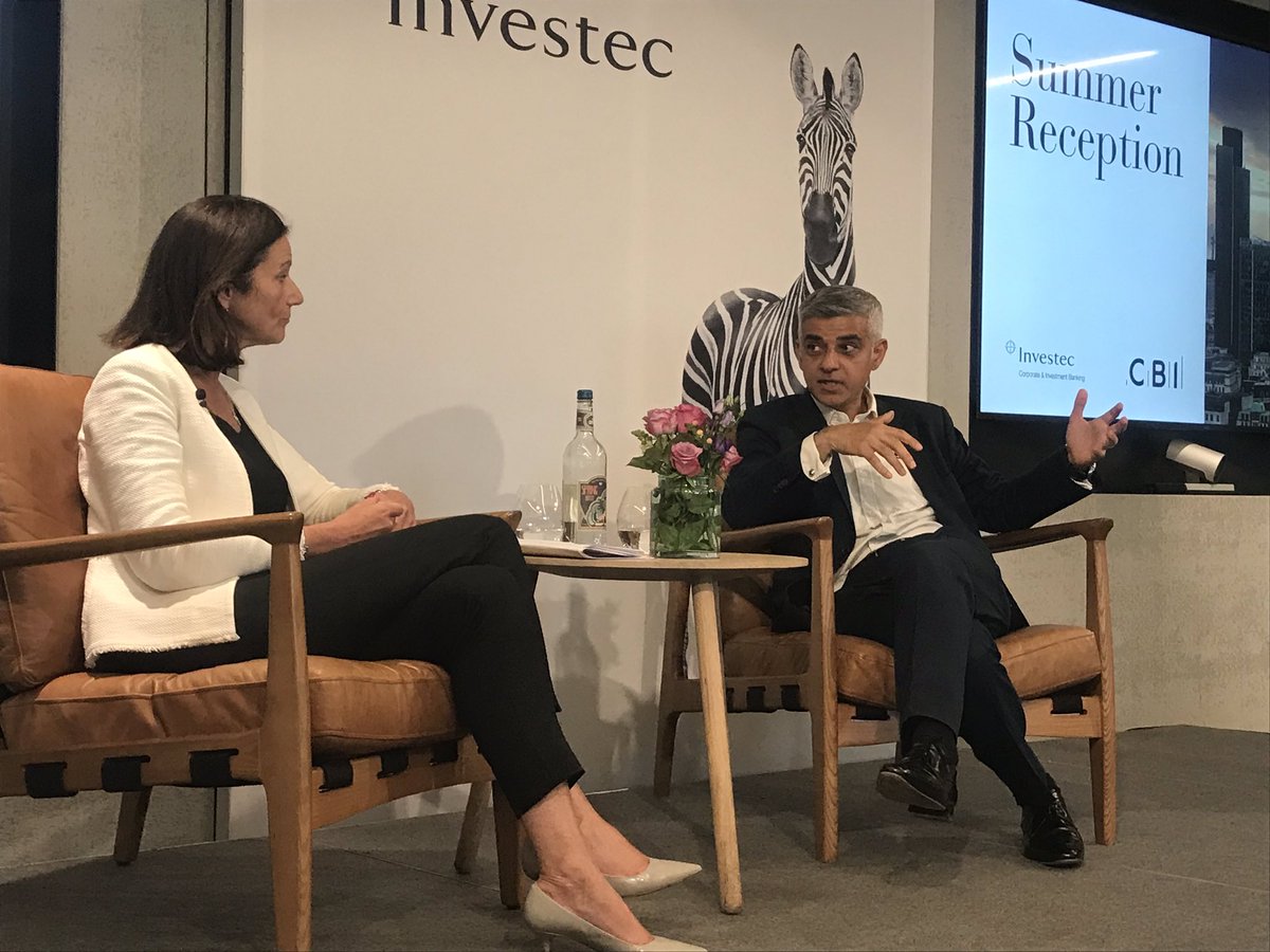 Juliets_Tweets's tweet photo. Very glad to be @Investec for the @CBI_London summer reception, hearing from the consistently impressive @cbicarolyn and @SadiqKhan  #WhyLondon https://t.co/NZgG5qCGnV