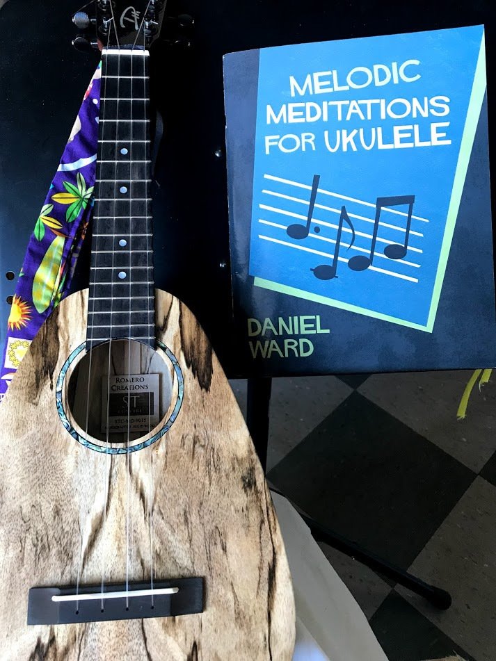 blogmaiden's tweet photo. Review: Melodic Meditations by Daniel Ward is a welcome addition to contemporary arrangement of known pieces for solo ukulele, and original compositions for ukulele duets. https://t.co/9l6FOymOwe https://t.co/8oVGnthvBR