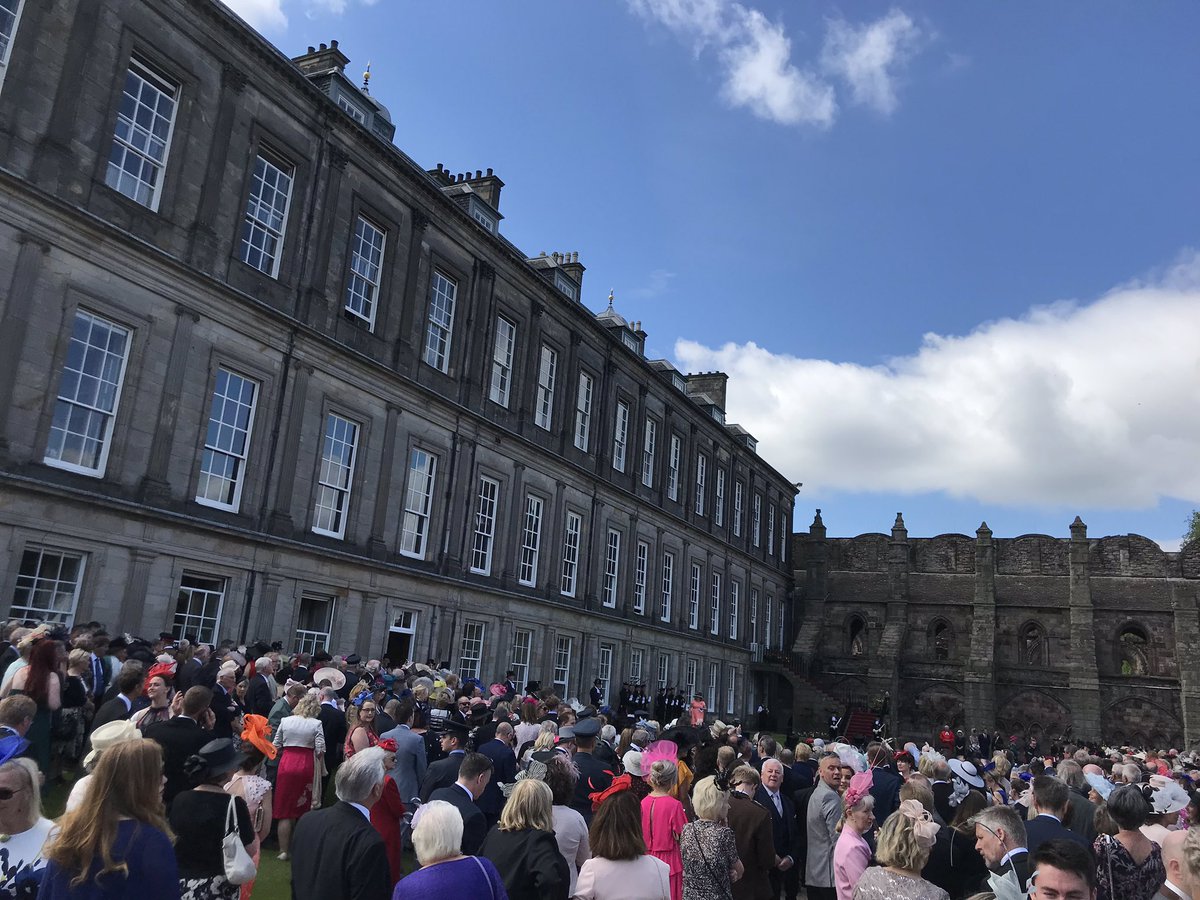 Several members of our lodge attended the Royal Garden Party at <a href="/Holyroodhouse/">Della Robertson</a> yesterday, we also had 3 Past Grand Master Masons in attendance - Bro. Sir Archibald Donald Orr-Ewing Brt., Bro. the Rev Canon Dr Joseph Moreow (Lord Lyon), and Bro. J.M. Marcus Humphrey of Dinnet