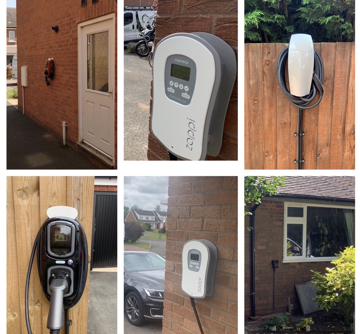 Stratfordenergy's tweet image. A selection of EV ChargePoints installed over the last week throughout the #Midlands using market leading brands @RolecEV colour selected by clients @myenergiuk #Zappi @eocharging #MiniPro &amp;amp; Tesla 7kW #WallConnector