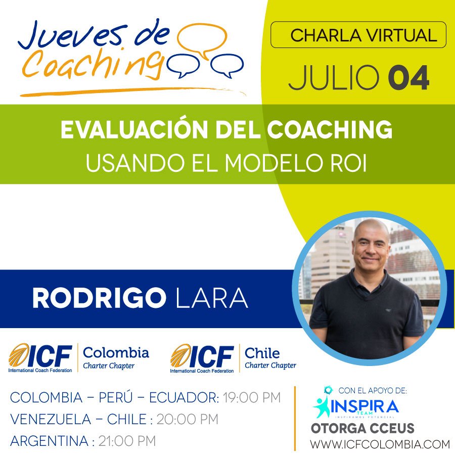 RedCoachChile's tweet photo. 📣HOY! IMPERDIBLE A LAS 20 hrs CHILE! 🇨🇱 
ICF -Chile e ICF Colombia en su Jueves de Coaching, organizan este tremendo webinar con un crack! Rodrigo Lara Fernández reconocido líder y especialista en recursos humanos de latinoamérica Top100 Inscripciones en: https://t.co/9GIB9XpuZ1 https://t.co/GWhBixFwWg