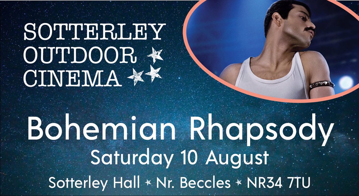 Five weeks to go!! Tickets selling fast... <a href="/SotterleyEstate/">Sotterley Estate</a> outdoor cinema!! Get yours online at sotterleyestate.co.uk/events/sotterl… #outdoorcinema #wewillrockyou <a href="/tombarne/">Tom Barne</a> @JemmaJemskie