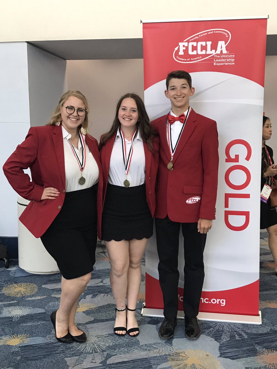 MrsSherryAlmand's tweet photo. Great job Carson Almand, Ivy Beard and Berklee Nesbit for placing gold in Focus on Children at the FCCLA National Leadership Conference https://t.co/M4T3GT3oB6