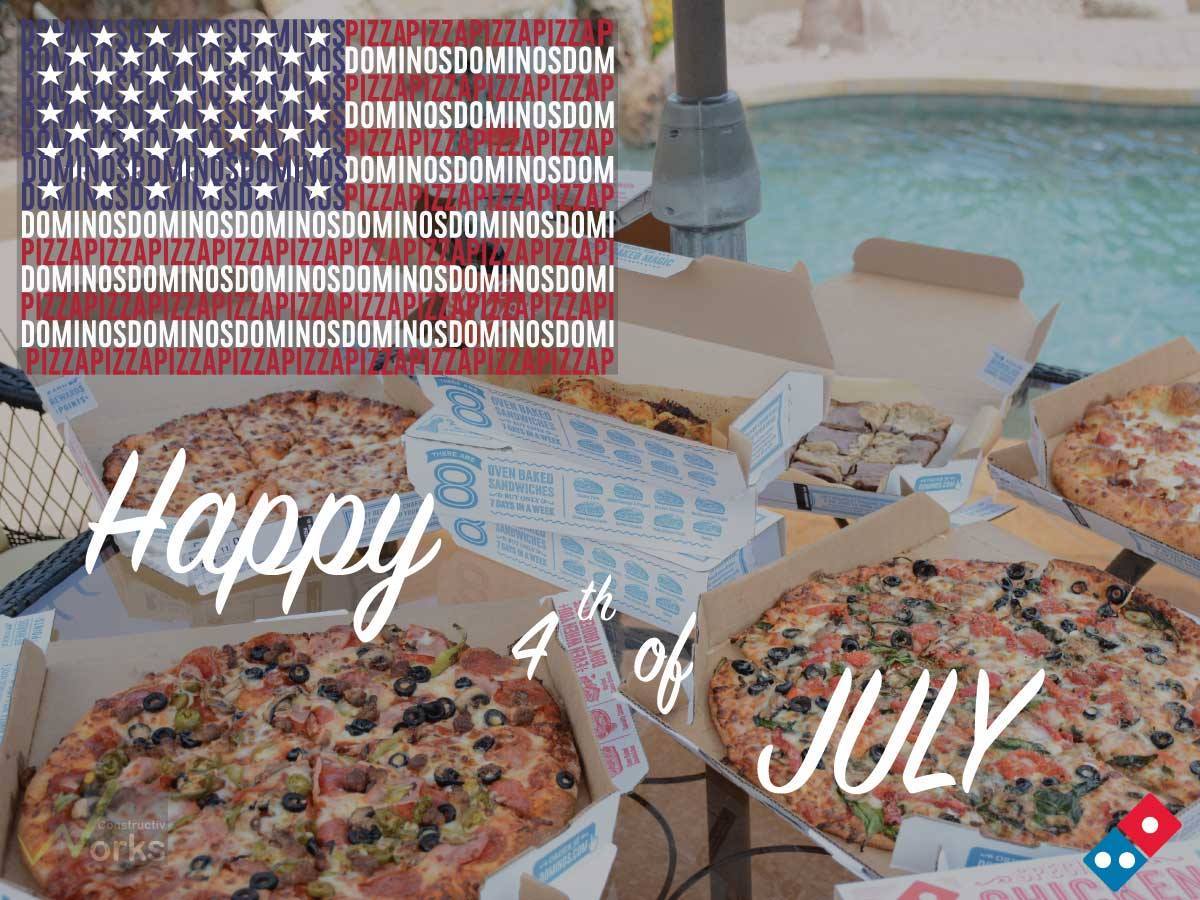 Happy 4th ! 🎉 🎉🎉 from all of us at Domino's !🍕