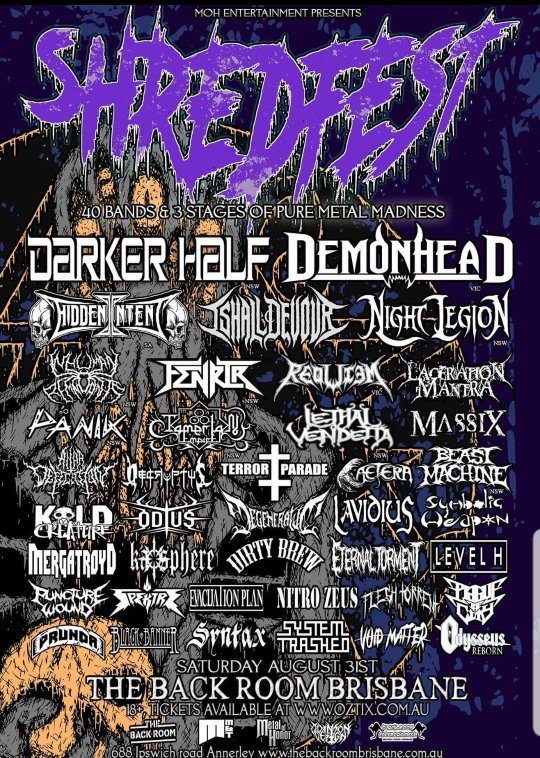 Have you seen the line in for shredfest? #brisbane #shredfest #australianmetal