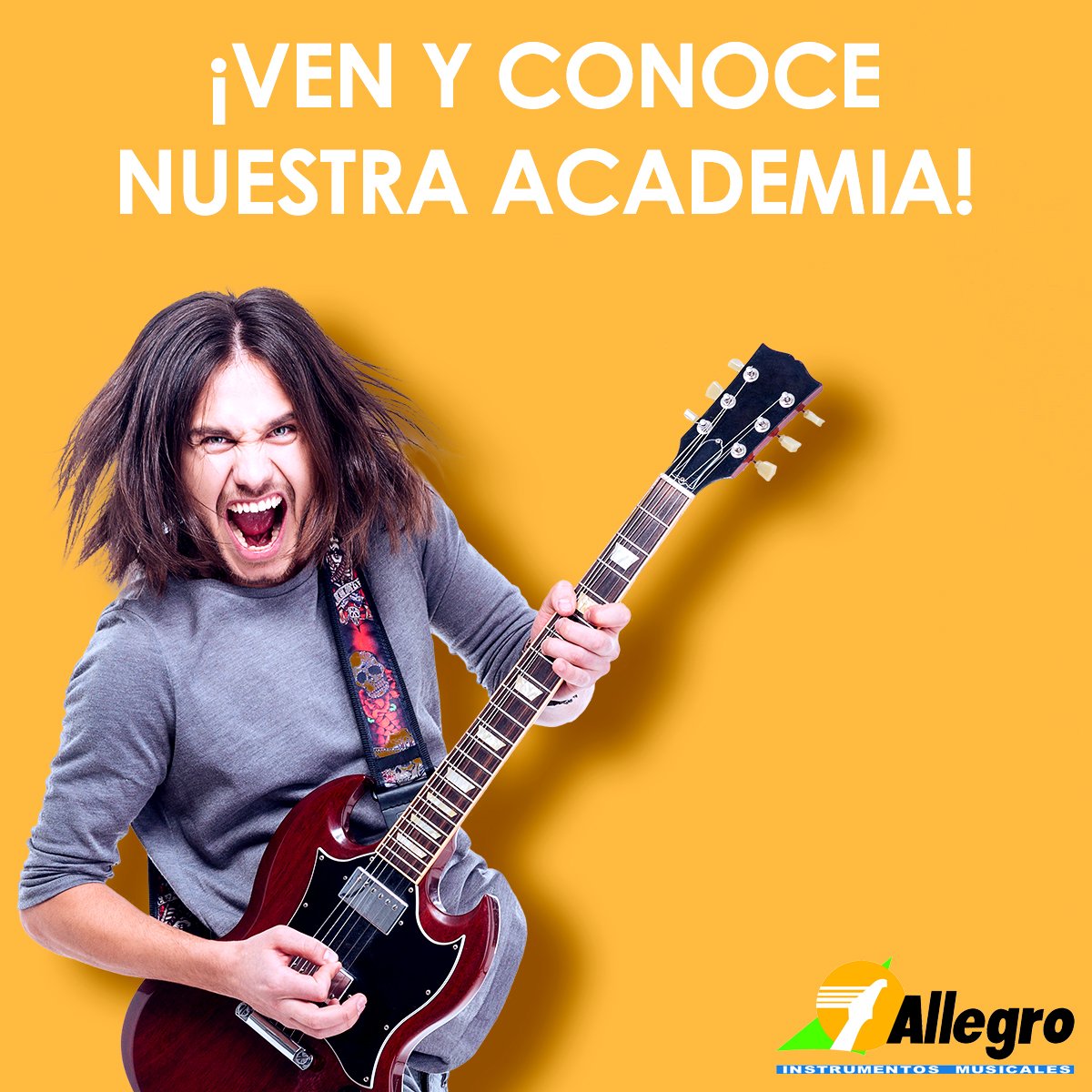 Disfruta mientras aprendes a tocar tu instrumento favorito en nuestras Academias de Allegro. Ofrecemos clases de guitarra, batería, cuatro, canto, piano, teclado y bajo. 
Aprovecha esta oportunidad y conviértete en todo un profesional de la música #AllegroVzla #CEMA #Music