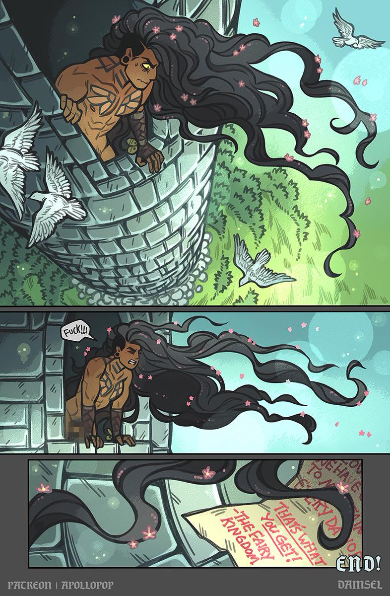 Damsel_comic's tweet photo. PG 39 - End
---
Support Apollo on Patreon to read Damsel uncensored + 5 pages ahead of every public update!
https://t.co/sZcpAlE19I                                     
(18+ Only. content warnings: nudity, sex, swearing, drugs) https://t.co/3FAl4huxiC