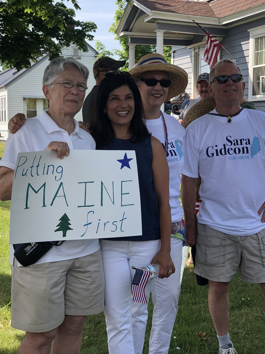 Sara Gideon (@SaraGideonME) on Twitter photo 04/07/2019 22:39:38 Happy 4th of July from sunny Sanford, Maine! Happy 4th of July from sunny Sanford, Maine!