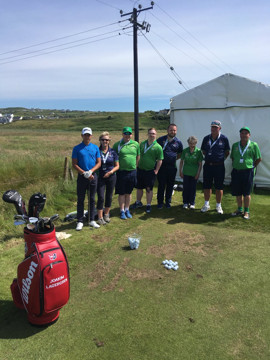 A great day out for some of the Team Ireland Special Olympics golf athletes on the practice range at today’s Irish Open Thanks to ⁦<a href="/JoakimLagergren/">Joakim Lagergren</a>⁩ and ⁦@DDFIrishOpen⁩ for the golf coaching &amp; exhibition ⁦<a href="/SOIreland/">Special Olympics Ireland</a>⁩ ⁦<a href="/LahinchGolfClub/">Lahinch Golf Club</a>⁩