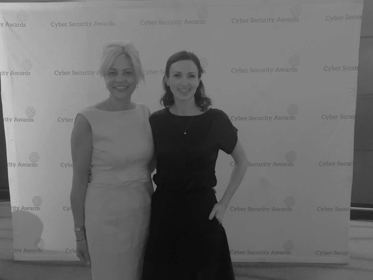 kirst's tweet photo. It was a honor to be a judge for #cysecawards19, alongside this inspirational lady @neirajones. Thanks for a great evening, @Jo__Caulfield had me in stitches! https://t.co/yFZFDZbRPO