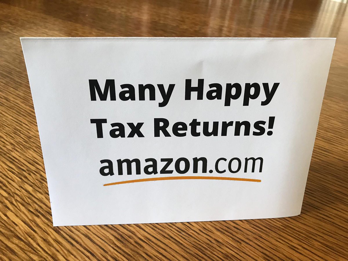 My card to @Amazon on its 25th birthday. 'You owe the British people millions in taxes that pay for the public services that we all rely on. Please pay your fair share.' #Amazon #Amazon25