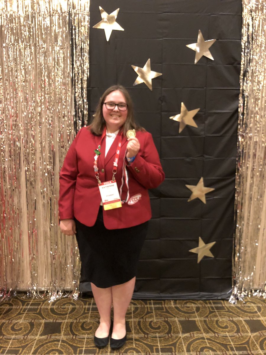 Congrats to Katherine on 🥇in Career Investigation. Great job. #KnightPride <a href="/victoriafccla/">Victoria FCCLA</a> <a href="/KSFCCLA/">Kansas FCCLA</a> <a href="/NationalFCCLA/">National FCCLA®</a>