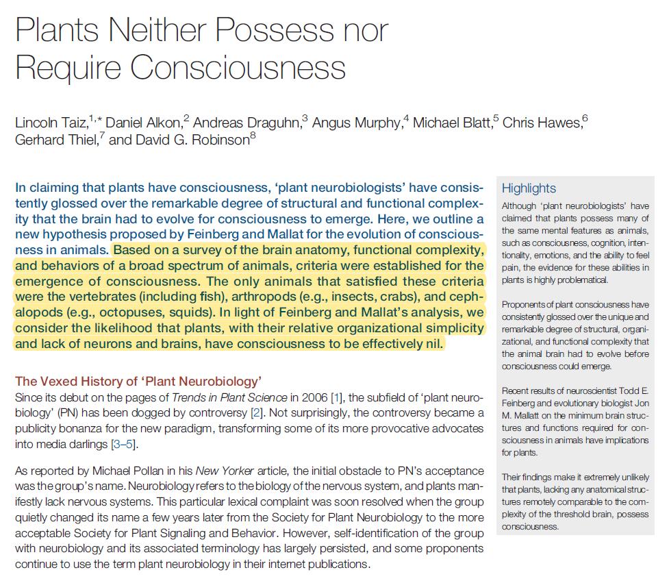 SteveStuWill's tweet image. What&apos;s it like to be a tree? Probably it&apos;s not like anything. The case against plant consciousness. cell.com/trends/plant-s…