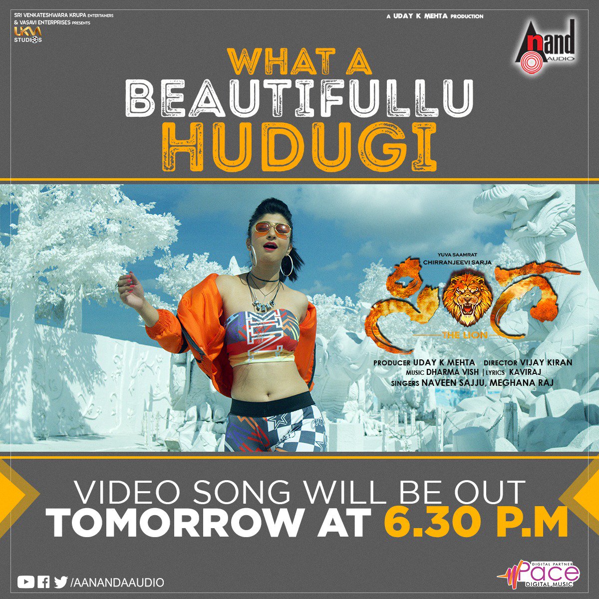 Wait to watch this Beautiful Hudugi <a href="/aditiprabhudeva/">Aditi Prabhudeva</a> &amp; Yuvasamrat <a href="/chirusarja/">Chirranjeevi Sarja</a> 's Video Song is over..

Catch them tmrw at 6.30PM exclusively on #AnandAudio 

<a href="/princekukm/">UDAY K MEHTA PRODUCTION</a> <a href="/dharmavish/">Dharma Vish</a> 

goo.gl/JtObUW